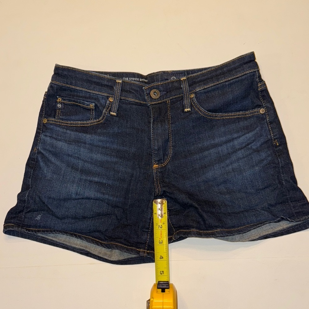 AG Stevie Slim Denim Jean Shorts with Contrast Stitching sz 26 EUC